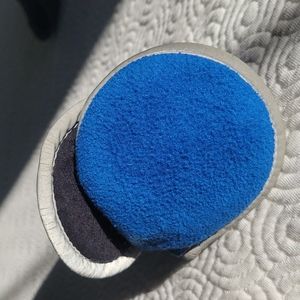 180s youth ear warmer blue with grey/silver piping